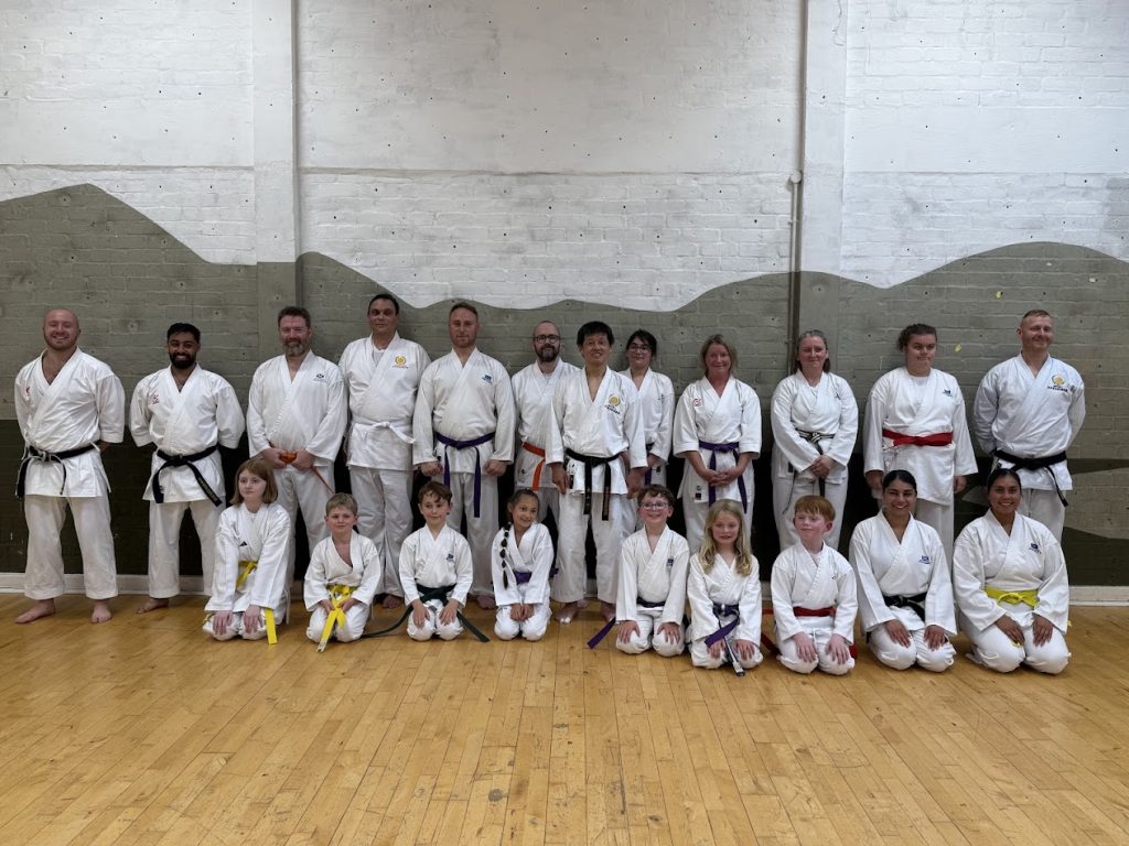 Kanayama Sensei from JKS Japan teaching JKS Clyde karate students during a visiting instructor session in Scotland.