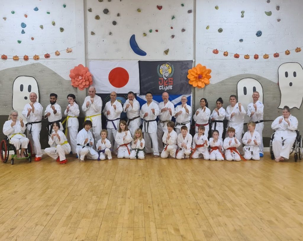 Watanabe Sensei from JKS Japan training with JKS Clyde karate students in Scotland.
